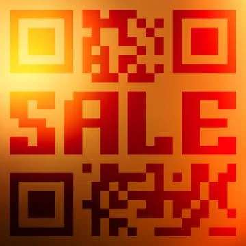 QR code for item in sale. EPS 10 Stockillustratie