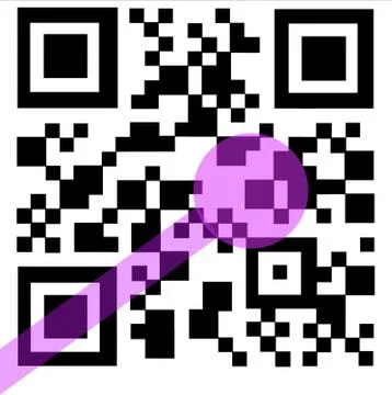 Qr code with laser Stock Illustration