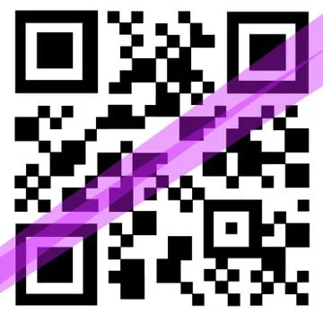 Qr code with laser Stock Illustration