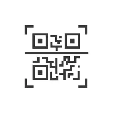 QR code - line design single isolated icon イラスト素材