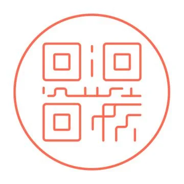 QR code line icon Stockillustratie