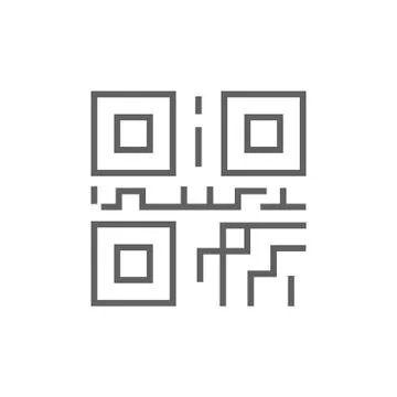 QR code line icon Stockillustratie