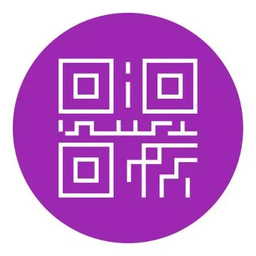 QR code line icon Stockillustratie