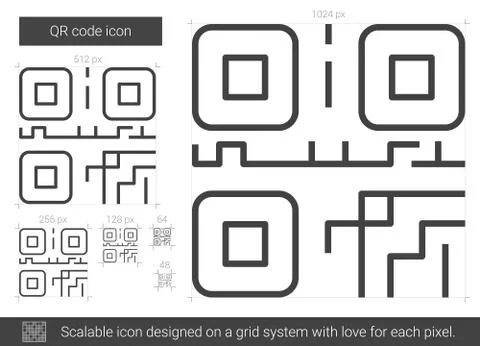 QR code line icon. Stock-Illustration