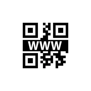 QR Code Link to Site Flat Vector Icon Illustrazione stock