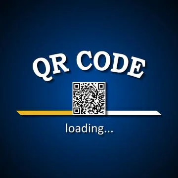 QR Code loading bar background for private and commercial use Stockillustratie