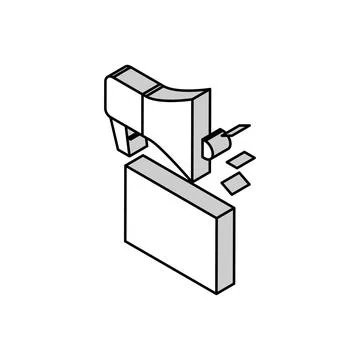 Qr code loudspeaker isometric icon vector illustration Illustrazione stock