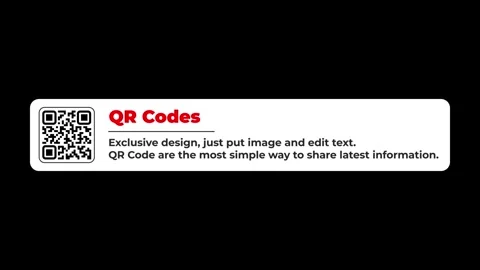 QR Code Lower Thirds Social Media 6 After Effects stock