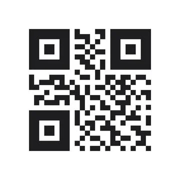 QR code matrix barcode label Stock Illustration