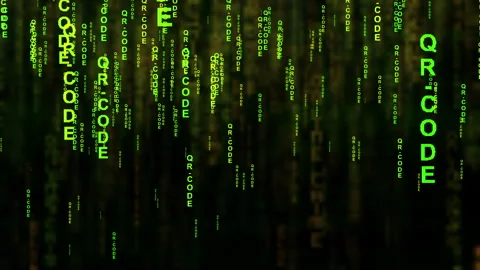 QR code matrix style concept. Stock Footage 135698710
