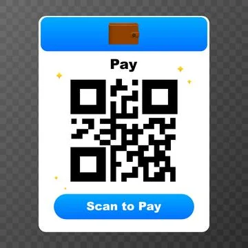 QR code mobile payment screen. vector illustration Stock Illustration