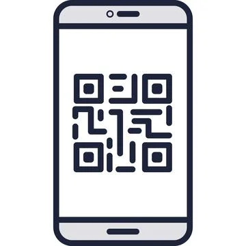 QR code mobile scanner icon vector isolated Stock Illustration