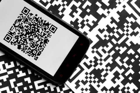 Qr code mobile scanner Stock Photos