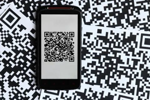 Qr code mobile scanner Foto stock