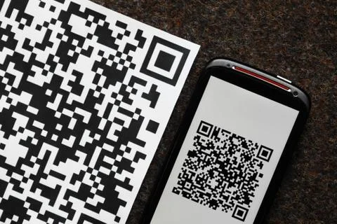 Qr code mobile scanner Foto stock