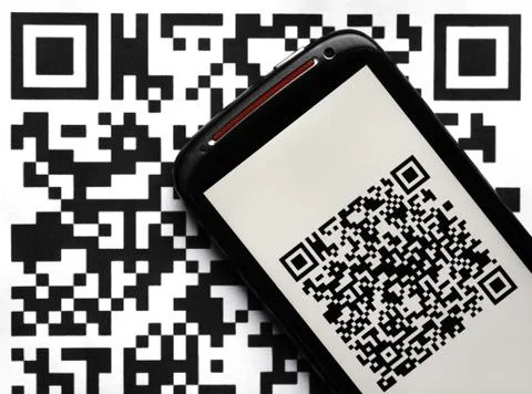 Qr code mobile scanner Stock-Fotos