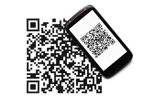 Qr code mobile scanner Stock-Fotos