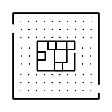 Qr code outline with data dots and matrix イラスト素材