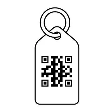 Qr code over label vector design Stock-Illustration