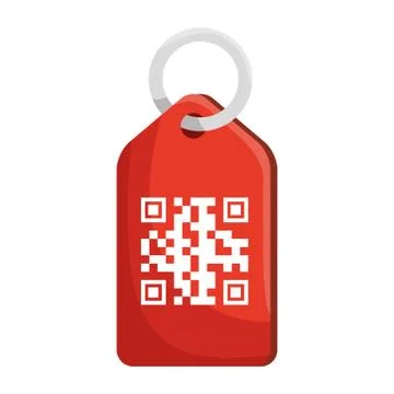 Qr code over label vector design Stock Illustration