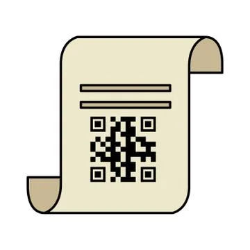 Qr code over receipt paper vector design Stock-Illustration