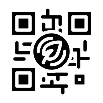 Qr code for payment by chia cryptocurrency glyph icon vector illustration 스톡 일러스트