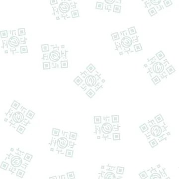 Qr code for payment by chia cryptocurrency glyph vector seamless pattern Stock Illustration