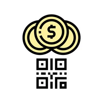 Qr code for payment color icon vector illustration Stockillustratie