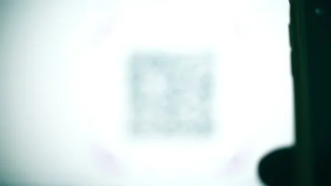 QR code payment made with a modern smartphone and computer screen Stock Footage 133613603