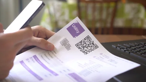 QR Code Payment. Utility Billing Online | Stock Video | Pond5