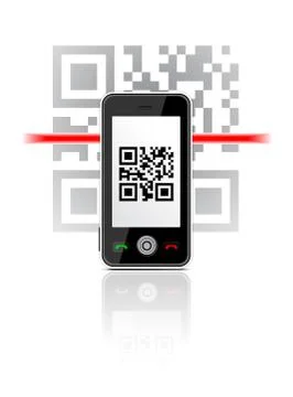 QR Code phone 2 스톡 일러스트