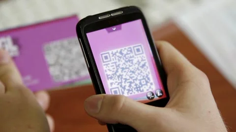 QR Code Phone Stock Footage 21239749