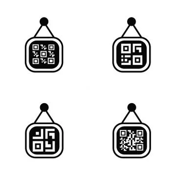 QR code on Price label Icon Illustrazione stock
