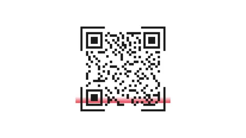 QR code. QR code for mobile app, payment and phone. Scan qr code icon. 4K video Stock Footage 201205082