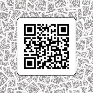 Qr code on the qr codes background 库存插图