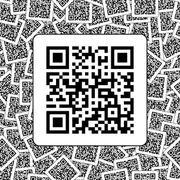 Qr code on the qr codes background 库存插图