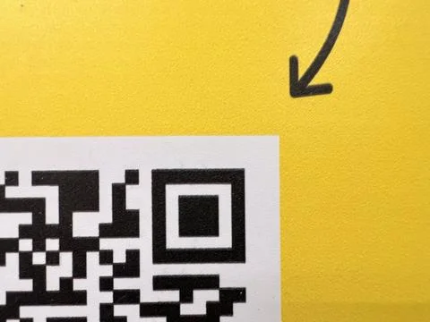 QR code (quick-response code) Stock Photos