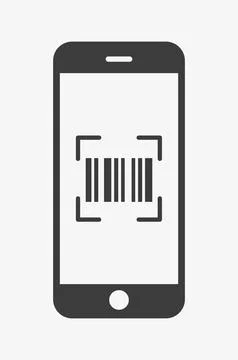 QR code reader smartphone. Phone barcode scanner Stock Illustration