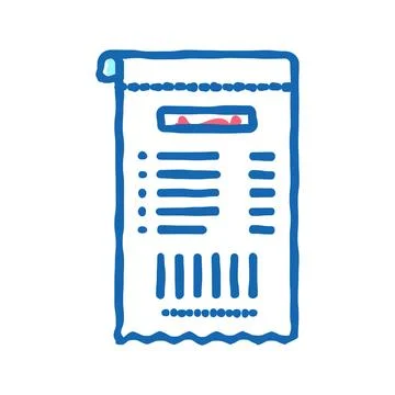 Qr code on receipt color icon vector isolated illustration Stock Illustration