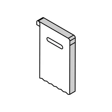 Qr code on receipt isometric icon vector illustration Stock Illustration