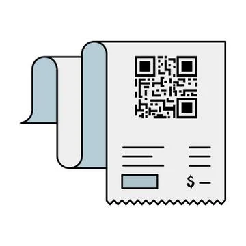 Qr code receipt paper vector design Stock-Illustration