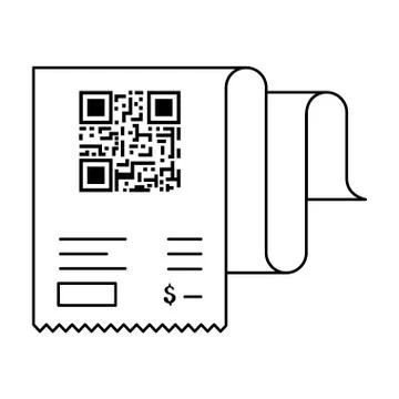 Qr code receipt paper vector design Stock-Illustration