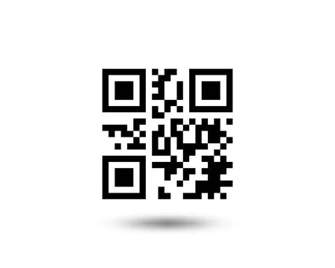QR code sample for smartphone scanning. Qr code icon. Flat design. Stock vect Stock Illustration