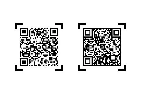 QR code sample for smartphone scanning. QR Code vector icon. 스톡 일러스트