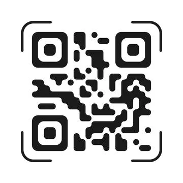 Qr code sample vector abstract icon isolated on white background. Stock Illustration