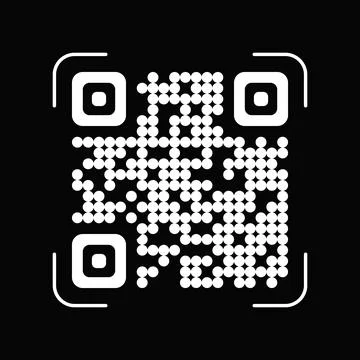 Qr code sample vector abstract icon isolated on white background Illustrazione stock