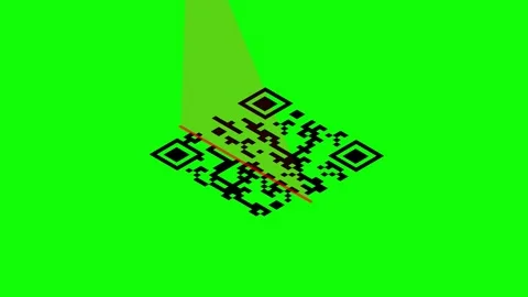 QR code  scan animation, Motion graphics green screen animation (Chroma key) Stock-Footage 293534279