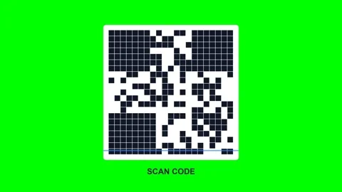 QR Code Scan Formation Reveal Animated Cybersecurity Technology Motion Graphic Stock Footage 341456498