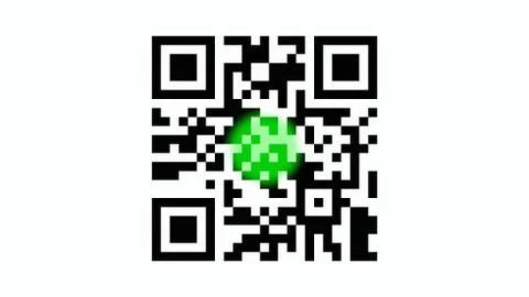 QR code scan green dot Stockillustratie