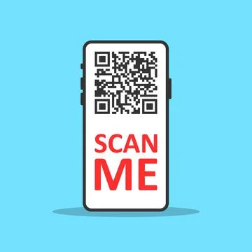 QR code scan icon in flat style. Mobile phone scanning vector illustration on Stock-Illustration